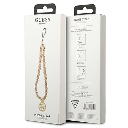 Guess Phone Strap Chain Metal 4G Charms - Přívěsek telefonu