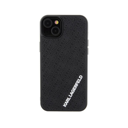 Karl Lagerfeld 3D Gummi Multi Logo - iPhone 15 Plus Tasche (schwarz)