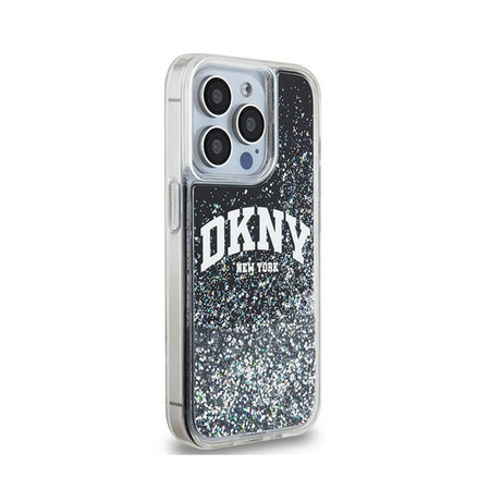 DKNY Liquid Glitter Big Logo - Hülle für iPhone 13 Pro (schwarz)