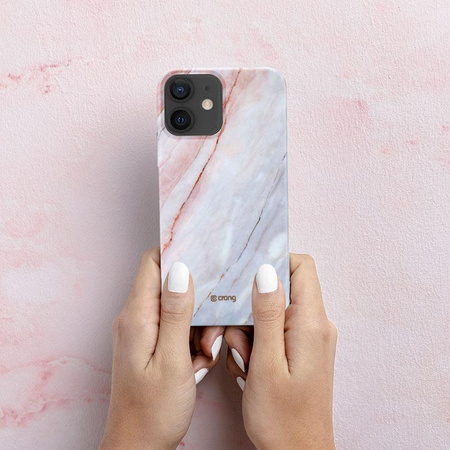 Crong márvány tok - iPhone 12 Mini tok (rózsaszín)