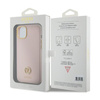 Guess Silikon Logo Strass 4G - iPhone 15 Tasche (rosa)