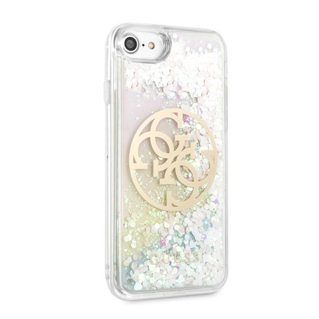 Guess Gradient Liquid Glitter Circle Logo - pouzdro pro iPhone SE 2020 / 8 / 7