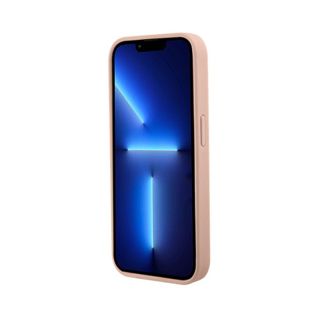 Guess Croco Triangle Metal Logo - iPhone 15 Pro Case (pink)