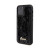 Guess Sequin Script Metal - Tasche für iPhone 12 / iPhone 12 Pro (Schwarz)