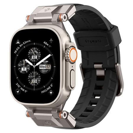 Spigen DuraPro Armor PU - Pánt Apple Watch 42/44/45/49 mm-es órához (fekete)