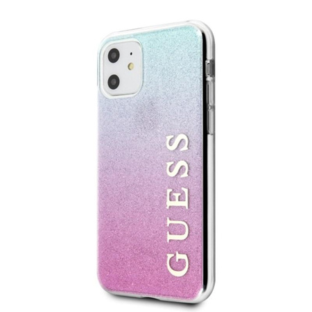 Guess Glitter Gradient - iPhone 11 Case (Pink/Blue)