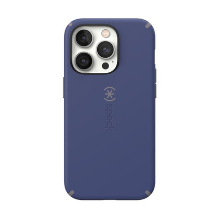 Speck CandyShell Pro + MagSafe - pouzdro pro iPhone 14 Pro s povrchovou úpravou MICROBAN (pruská modř / oblačná šeď)