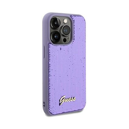 Guess Sequin Script Metal - iPhone 14 Pro tok (lila)