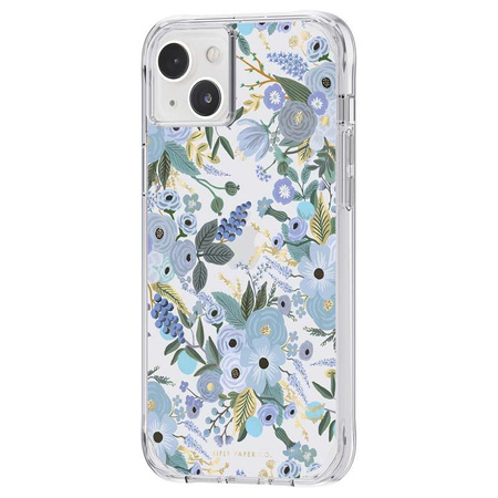 Rifle Paper Clear - iPhone 14 Plus Tasche (Garden Party Blau)