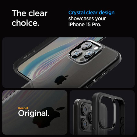 Spigen Ultra Hybrid - Etui do iPhone 15 Pro (Matte Black)