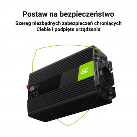Green Cell - Měnič napětí Inverter 24V na 230V 1000W/2000W Modifikovaná sinusoida