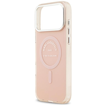 Karl Lagerfeld IML Karl RSG Logo MagSafe - Hülle für iPhone 17 Pro Max (rosa)