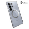 Speck Presidio Perfect-Clear Magnet - Custodia MagSafe per Samsung Galaxy S25 Ultra (Trasparente / Finitura Cromata / Argento Sereno)