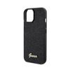 Guess Disco Metal Script - Coque iPhone 15 (noir)