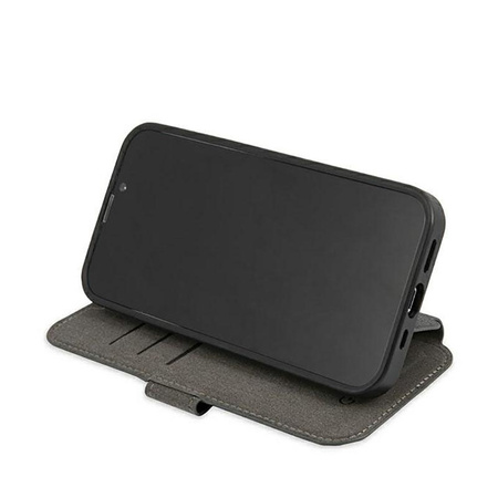 Guess Booktype 4G Big Metal Logo - pouzdro pro iPhone 13 Pro Max (šedé)