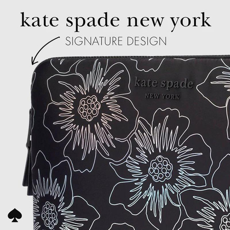 Kate Spade New York Puffer Sleeve - MacBook Pro 14" / Notebook 14" borító (Hollyhock Iridescent Black)