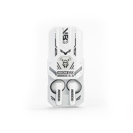 WEKOME VB07 Mecha sorozat - Bluetooth V5.3 TWS vezeték nélküli fejhallgató töltőtokkal (fehér)