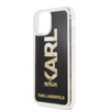 Logo Karl Lagerfeld Karl Liquid Glitter - Coque pour iPhone 11 Pro (Noir/Or Glitter)