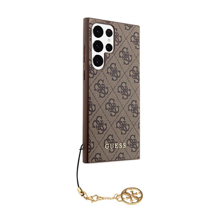 Guess 4G Charms Kollektion - Samsung Galaxy S24 Ultra Tasche (braun)