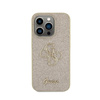 Guess Glitter Script Big 4G - iPhone 15 Pro tok (arany)