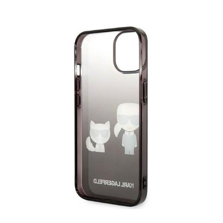 Karl Lagerfeld Gradient Ikonik Karl & Choupette - iPhone 14 Case (black)