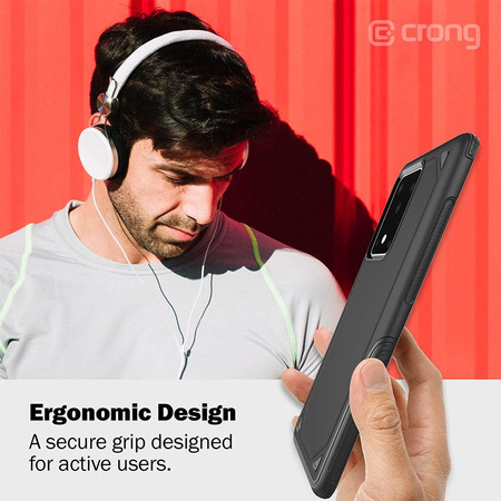 Crong Defender Case - Etui Samsung Galaxy S20+ (czarny)