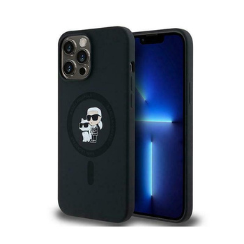 Karl Lagerfeld Silicone Karl & Choupette MagSafe - Hülle für iPhone 13 Pro (schwarz)