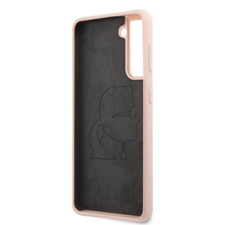 Pouzdro Karl Lagerfeld Fullbody Silicone Iconic - Samsung Galaxy S21 + (růžové)