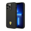 Ferrari Liquid Silicone Case Metal Logo MagSafe – Etui iPhone 14 Pro Max (Czarny)
