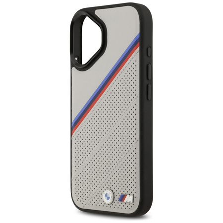 Etui do iPhone 17 MagSafe BMW M Oryginalny Skórzany Szary Case na Telefon