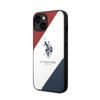 US Polo Assn Tricolor Embossed - Hülle für iPhone 14 (Weiß)