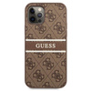 Guess 4G Printed Stripe - iPhone 12 Pro Max Tasche (braun)