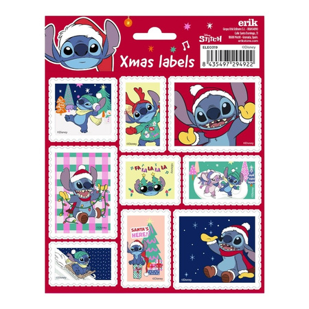 Disney Stitch - Sada 18 samolepicích vánočních samolepek