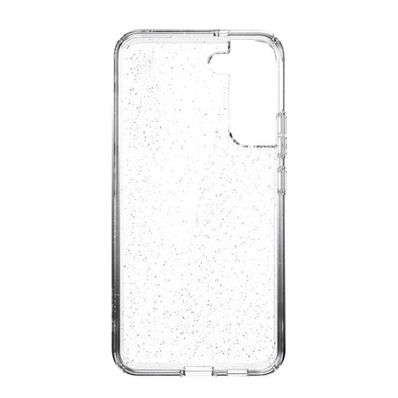 Speck Presidio Perfect-Clear mit Glitter - Samsung Galaxy S22+ Gehäuse mit MICROBAN antimikrobieller Beschichtung (Klar/Platin Glitter)