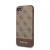 Collection 4G Bottom Stripe de Guess - Coque iPhone SE 2020 / 8 / 7 (marron)