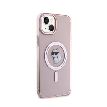 Karl Lagerfeld IML Choupette MagSafe - pouzdro pro iPhone 15 Plus (růžové)