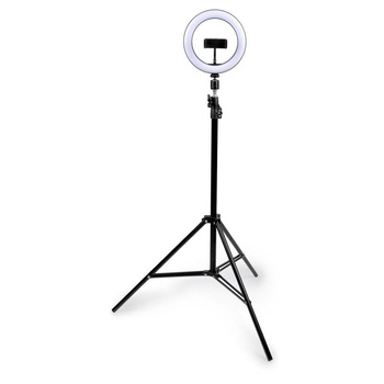 Grundig - LED-Ringlicht mit Stativ für Fotos, Selfie, Make-up
