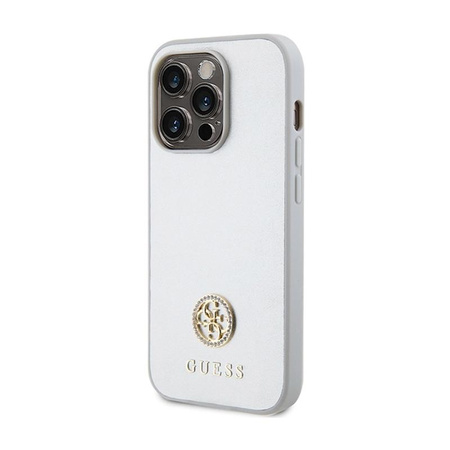 Guess 4G Strass Metal Logo - iPhone 15 Pro Case (silver)