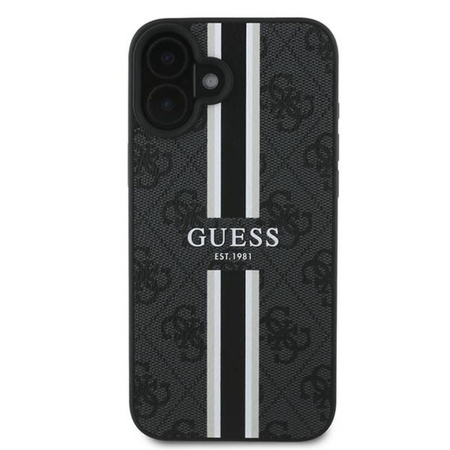 Guess 4G Printed Stripes MagSafe - Hülle iPhone 16 Plus (schwarz)
