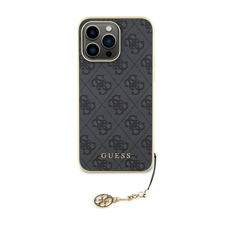 Guess 4G Charms Collection - pouzdro pro iPhone 15 Pro Max (šedé)