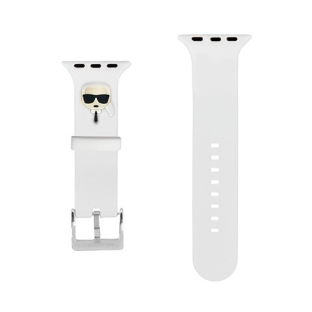 Karl Lagerfeld Silikon Karl Head - Armband für Apple Watch 38/40/41 mm (weiß)