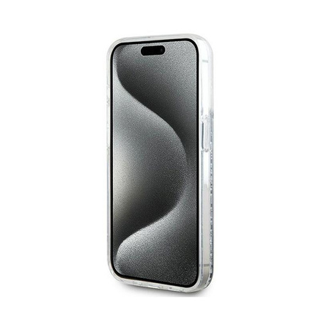 Karl Lagerfeld Liquid Glitter Choupette Head MagSafe - iPhone 15 Pro Max Tasche (Transparent)