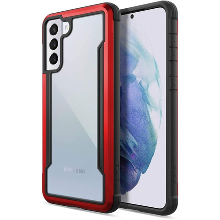 X-Doria Raptic Shield - Aluminum Case for Samsung Galaxy S21+ (Antimicrobial protection) (Red)