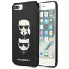 Karl Lagerfeld Saffiano Karl & Choupette Heads - iPhone 8 Plus / 7 Plus tok (fekete)