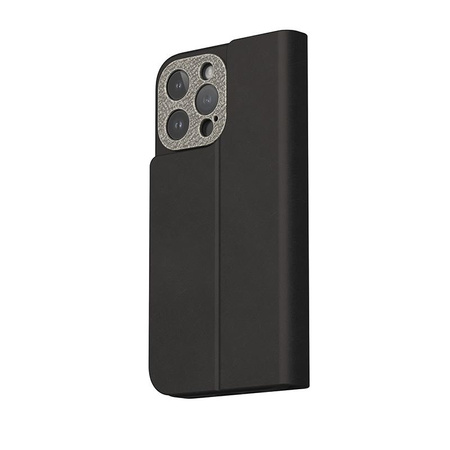 Moshi Overture MagSafe - Leather 3-in-1 flip case for iPhone 15 Pro Max (Midnight Black)
