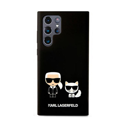 Karl Lagerfeld Slilicone Karl & Choupette - Etui Samsung Galaxy S22 Ultra (czarny)