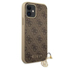 Guess 4G Charms Collection - Etui iPhone 12 mini (brązowy)