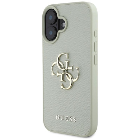 Guess Grained Big 4G Logo Small Classic Logo - pouzdro pro iPhone 16 (zelené)