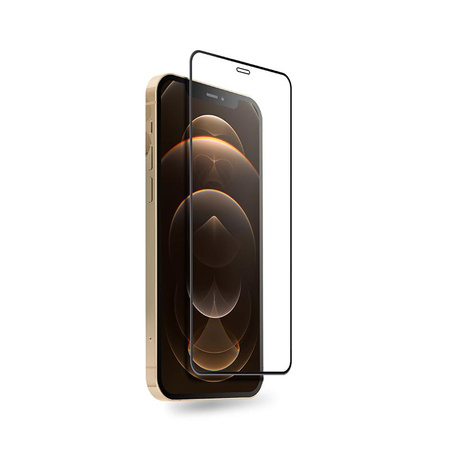 SZKŁO HARTOWANE NA EKRAN DO IPHONE 12 PRO MAX, Crong z Ramką, Ochronne na Wyświetlacz