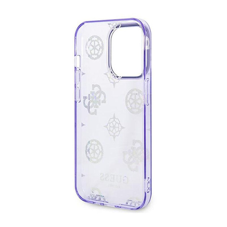 Guess Peony Glitter Case - pouzdro pro iPhone 14 Pro (lila)